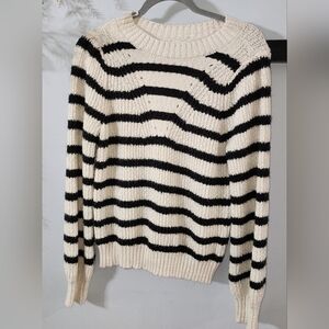 Maurices Black and Cream Knit Sweater